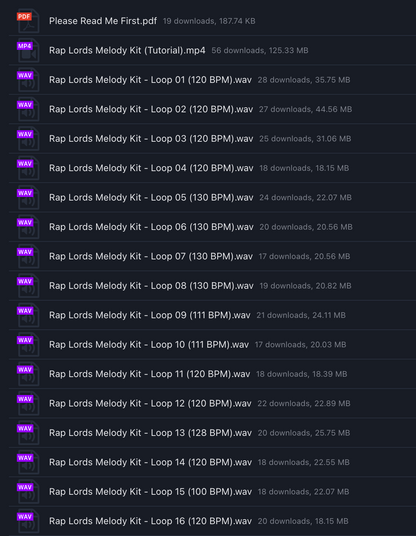 Rap Lords Melody Kit